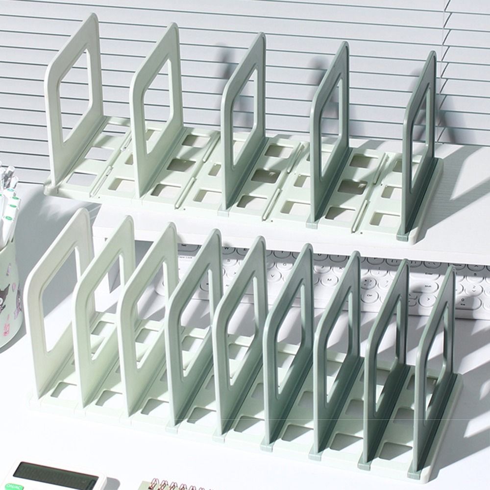Adjustable Detachable Bookends Non-slip Dividers Vertical Book Holder Space Saving Easy To Install Desktop Book Stand Documents