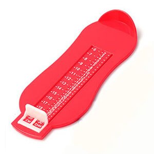 Baby Foot Shoe Size Measure Tool Kids Children Infant Shoes Device Ruler Kit For Kids Shoes Fittings Gauge: Red