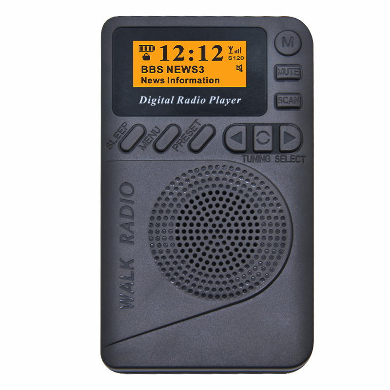 Digital DAB Radio Portable FM pocket Radio Receiver Rechargeable Mp3 player With LCD Display Good Sound Speakers for Home: Default Title
