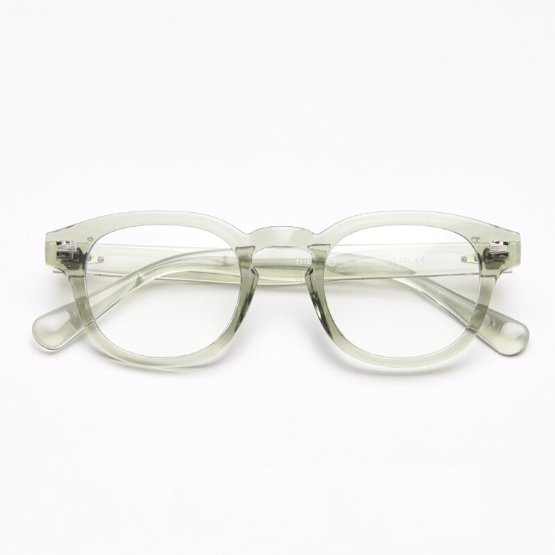 Lunettes Johnny Depp anti-lumière bleue pour homme et femme, verres optiques ronds et transparents pour ordinateur, de TR90 rétro