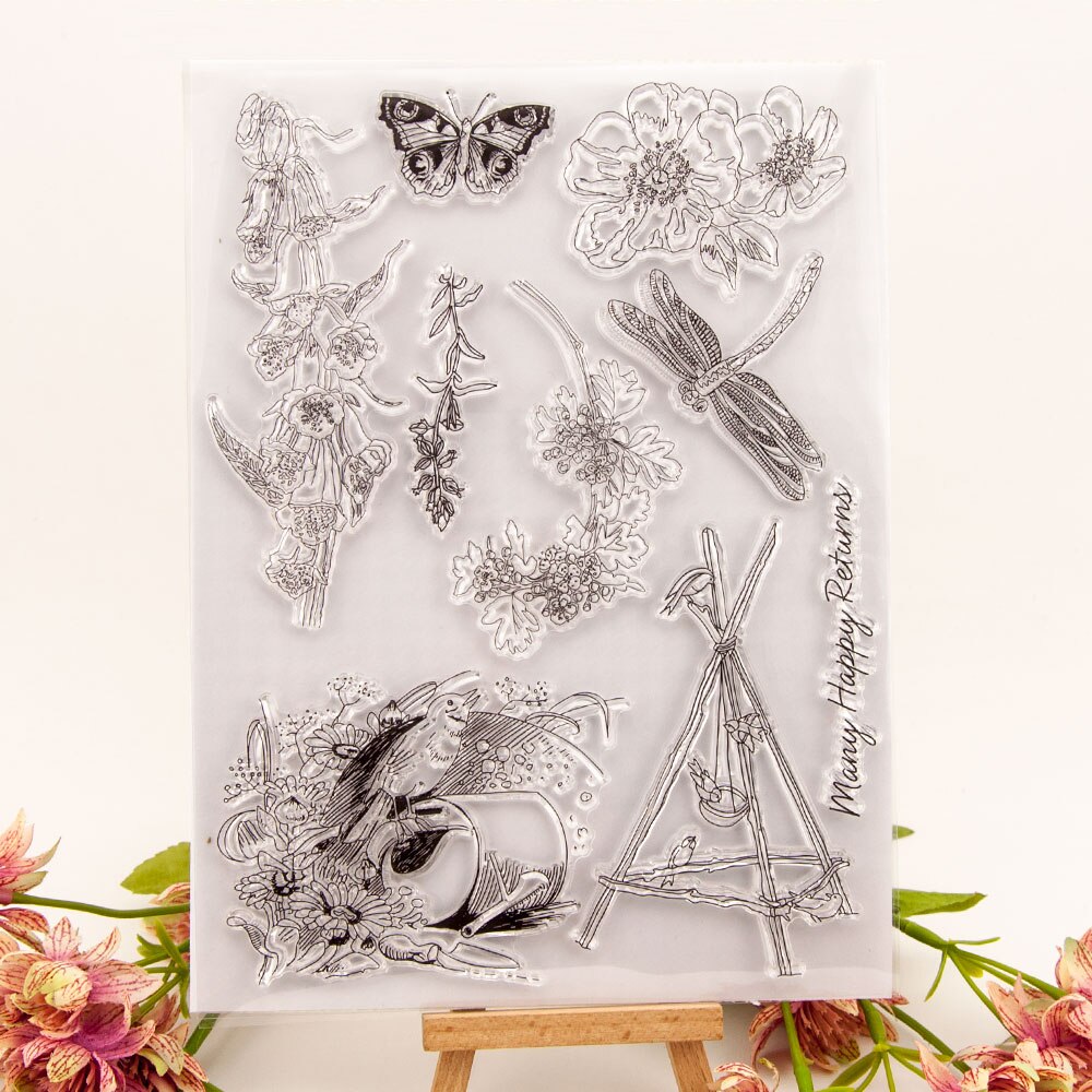 Kwiaty przezroczysty kryształ silikonowy Stempel/Dichtung für DIY scrapbooking/foto album dekoracyjne klue stempel blätter: znaczek