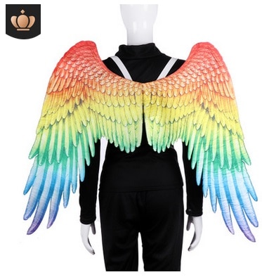 Costume 3D d&#39;ange diable à grandes ailes noires, accessoires de Cosplay pour fête à thème de Mardi Gras, pour enfants et adultes: C