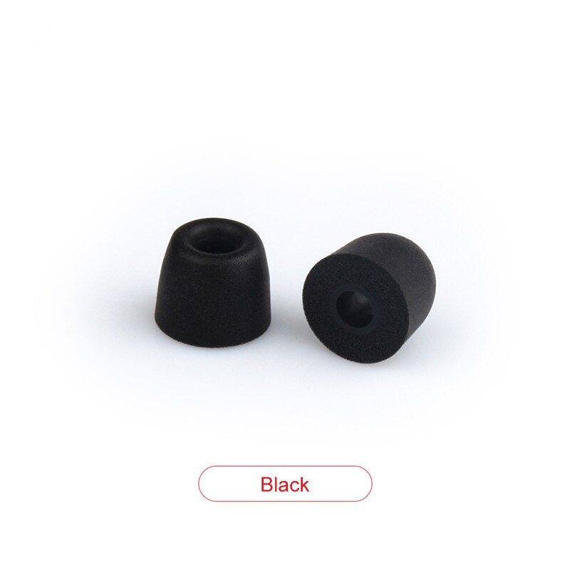 TRN 1Pairs (2pcs) Bawełniane nauszniki z pamięcią słuchawek Chronic rebound zatyczki do uszu gąbka Memory Earphone earmuff v90 MT1 vx pro TA2: Black