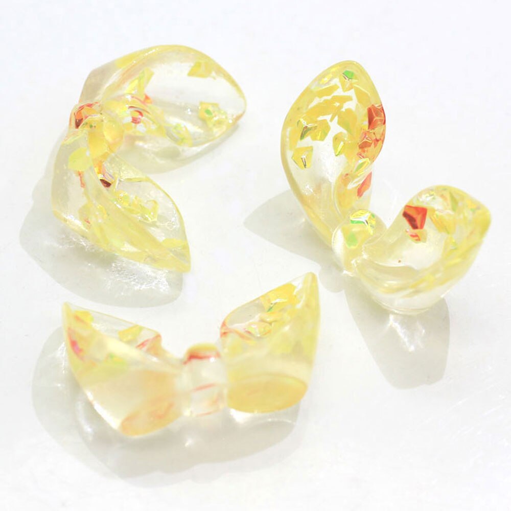 20/50 stuks 3d glitter konijnenoren strik kawaii flatback hars cabochon knutselen diy haarstrik decoratie benodigdheden embellishmen: 3 / 10 x 16 x 27mm-50 stuks