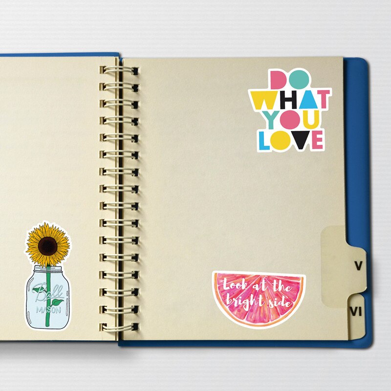 46Pcs Vinyl Laptop Sticker Cute Trendy PVC Waterproof Computer Refrigerator Luggage Decal Stickers For MacBook /Huawei Skin