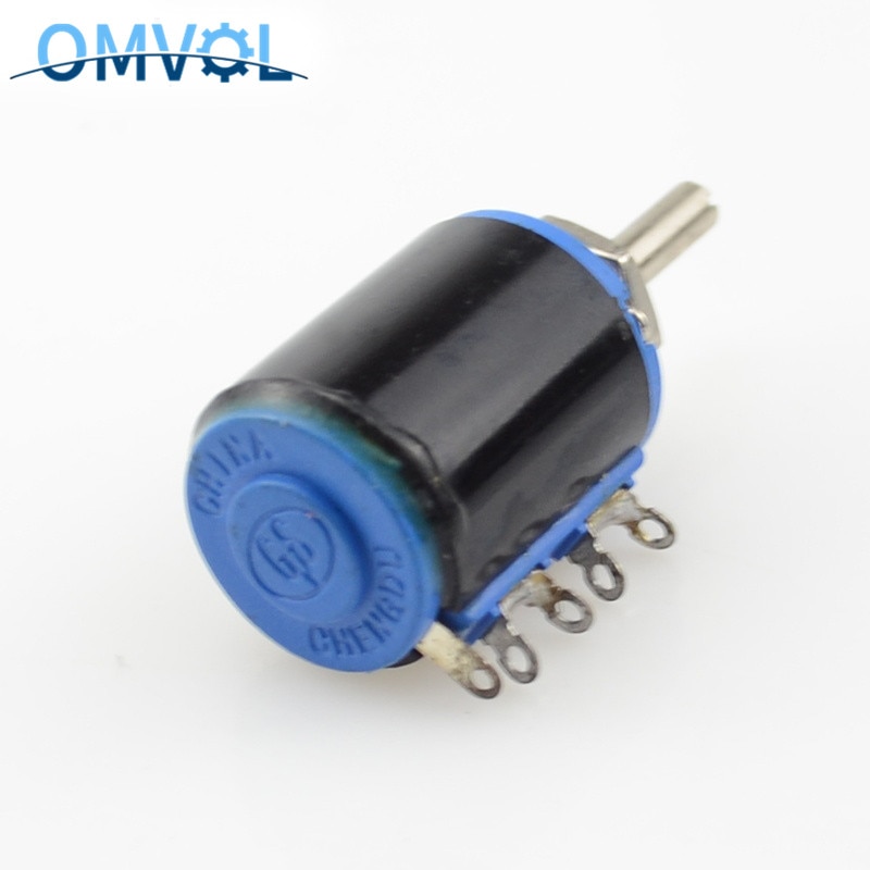 Wxd 3-12 100 220 470 1k 2 k 2 4 k 7 10k 22 k 47k ohm 100r 220r 470r 2.2k 3.3k 4.7k wxd 3-12 trådlindad potentiometer