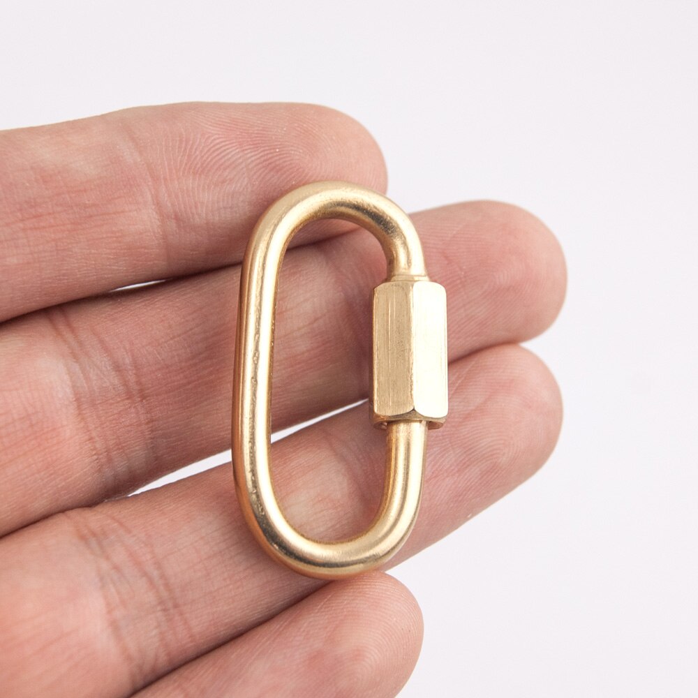 Edelstahl Schraube Klettern Getriebe Karabiner Schnell Links Sicherheit Snap Haken für Luxus Hängen Ketten Anhänger Schmuck Machen