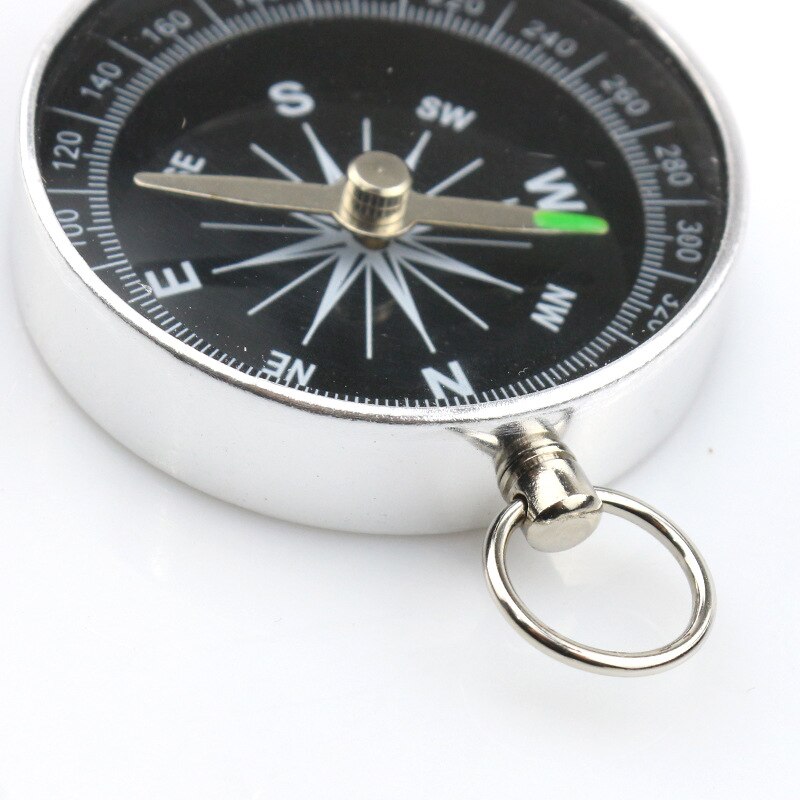 Portable Aluminum Lightweight Emergency Compass Outdoor Survival Compass Tool Navigation Wild Tool Black Brujula Chaveiro