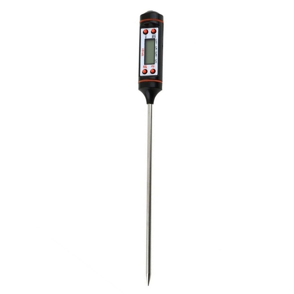 Mad termometer sonde elektronisk digital flydende grill bagning olie termometer instant reaktion madlavning termometer: Lysegrå
