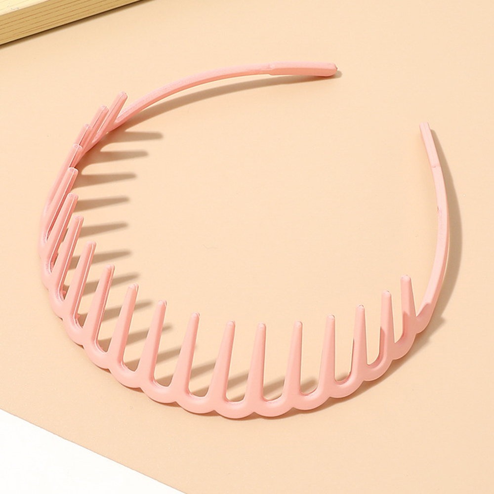 Rutschfeste Zick-Zack-Stirnbänder für Frauen und Mädchen, Haifischzähne, Kunststoff-Haarband, Zahnhaarkamm, Spitze, transparentes Stirnband: Gelb