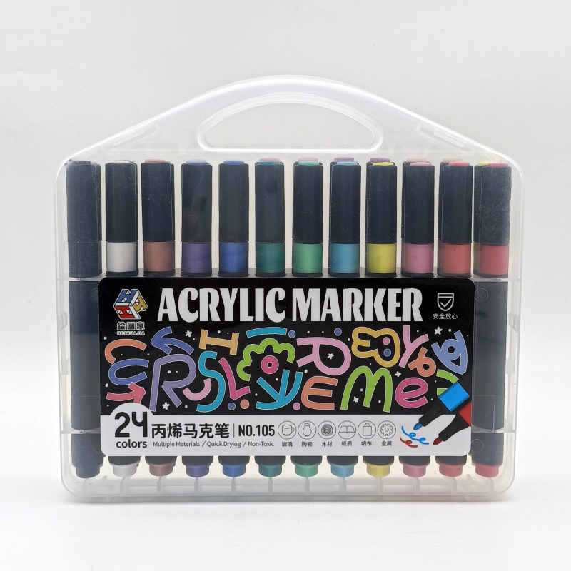Marqueur acrylique 12 couleurs/18 couleurs/24 couleurs/36 couleurs/48 couleurs, fournitures d'art, stylos aquarelle peints à la main: Rouge
