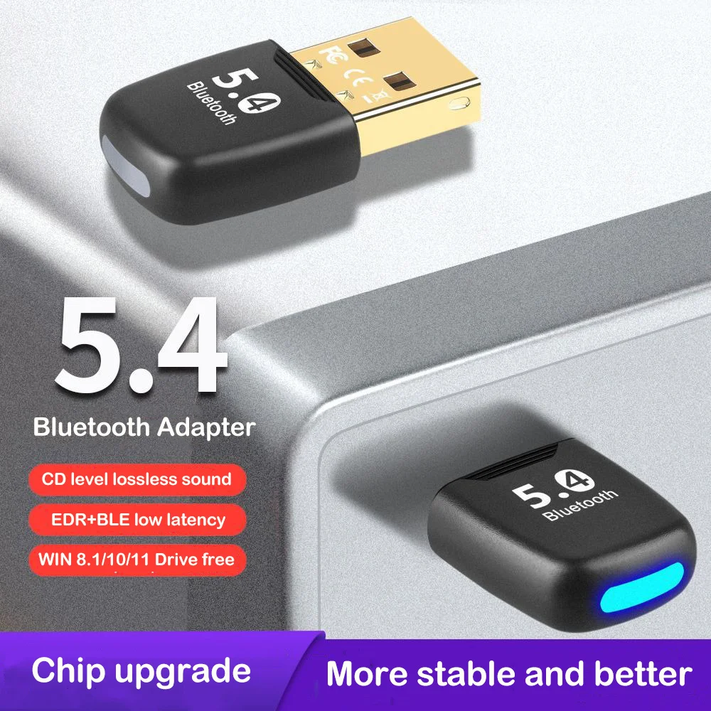 Bluetooth Adapter USB Bluetooth 5.4 Dongle Adaptador for PC Wireless Mouse Keyborad Laptop Music Audio Receiver USB Transmitter