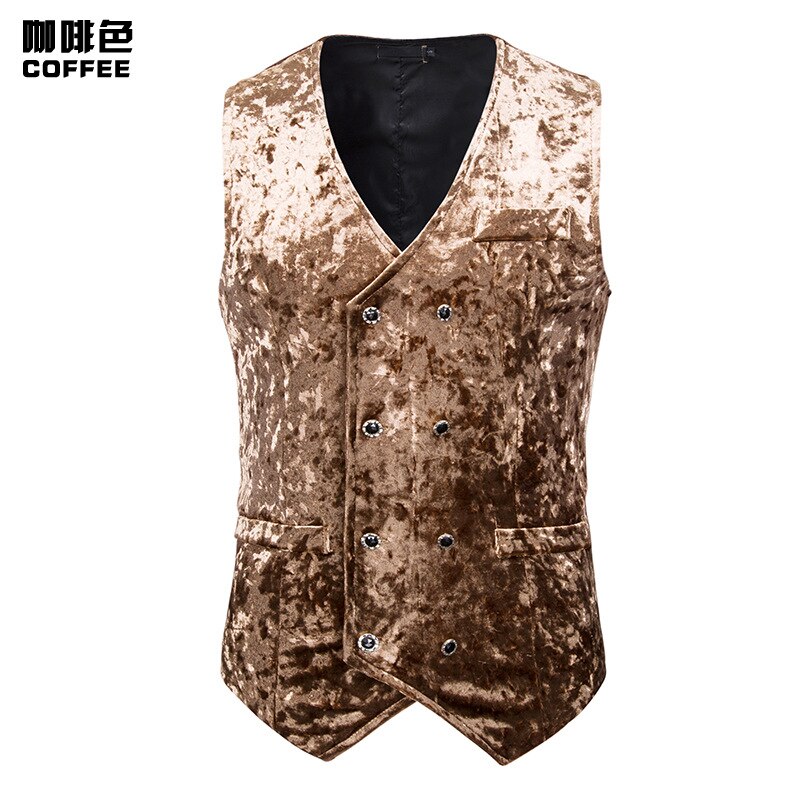 Miamoom business casual vest vest mænd ærmeløs jakkesæt vest herre tøj: Mørkebrun / M