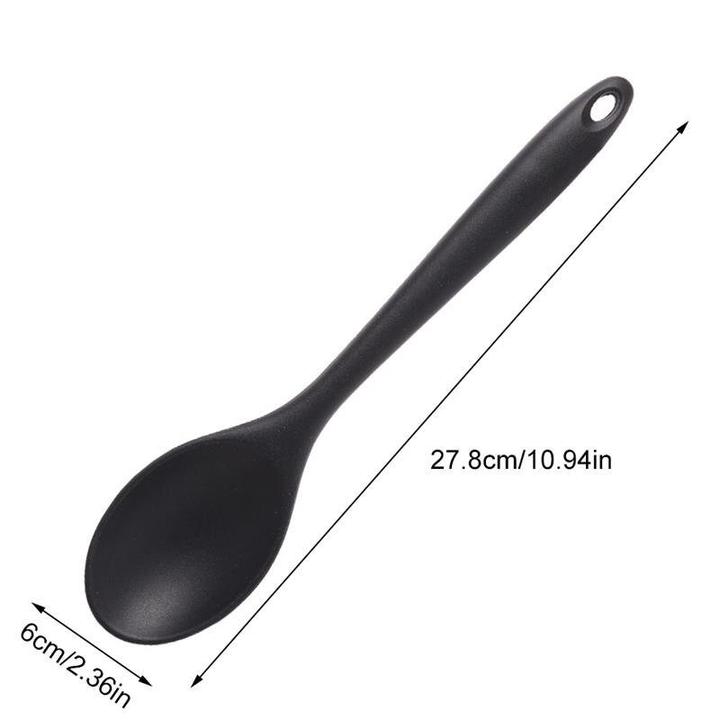 1 stücke Silikon Löffel Nicht-Stick Oval Esslöffel Geschirr Reis Pfannen Rühren Abendessen Scoops Küche Liefert Kochen Werkzeug