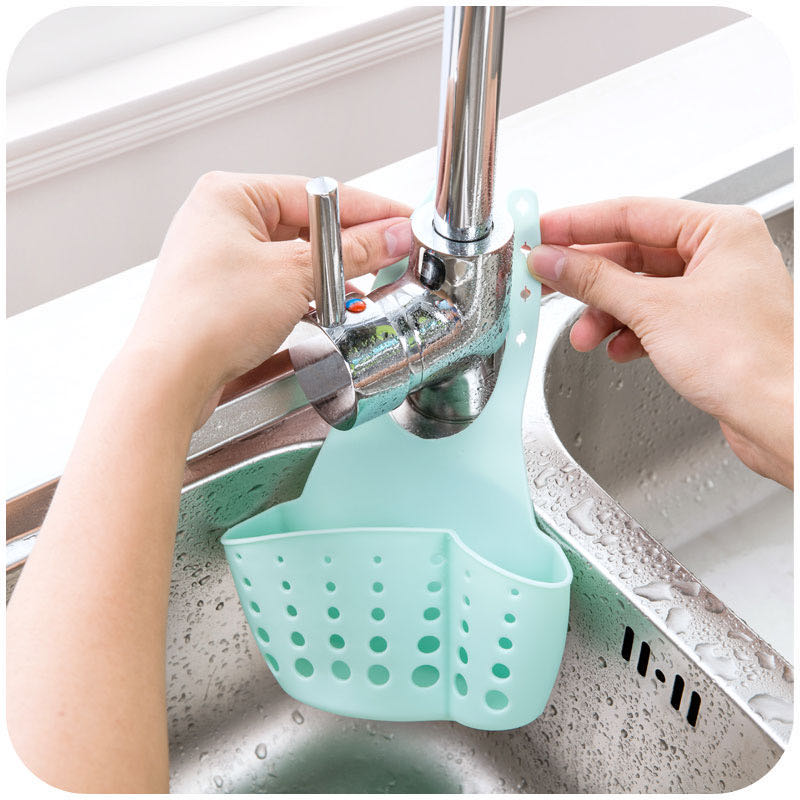 Kitchen Sink Sponge Holder Draining Rack Sink Kitchen Hanging Drain Storage Tools Storage Shelf Sink Holder Drain Baskets