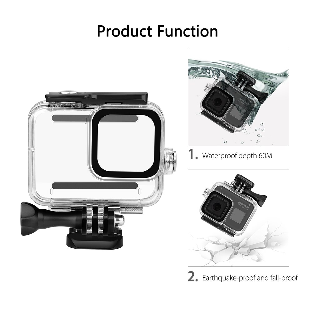 Vamson Waterproof Housing Case Protective Cover for Gopro Hero 8 Black Accessories Kit Mount for Go Pro 8 Action Camera VS155