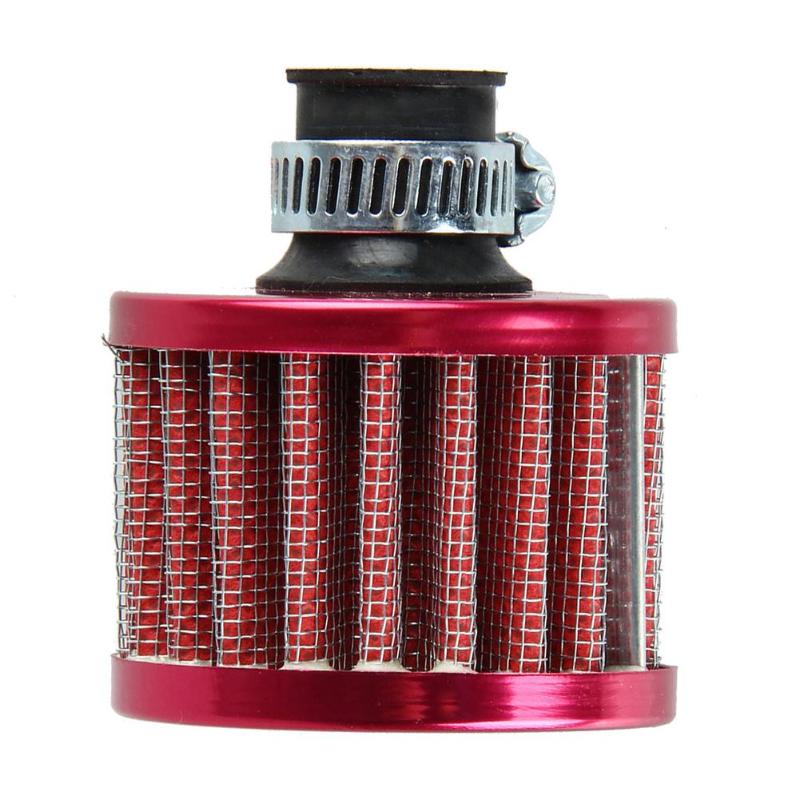 1 Uds 12mm rojo Motor de coche Filtro de aire frío cárter de ventilación de turbo respiro estilo de coche accesorios