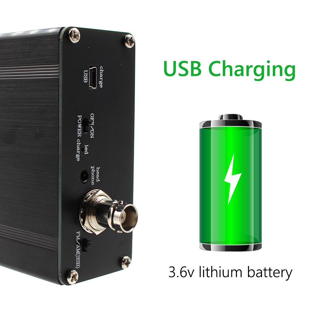 USB Charging Emergency All Band Radio Receiver Support FM AM (MW SW) SSB (LSB USB) w/ Antenna USB Cable