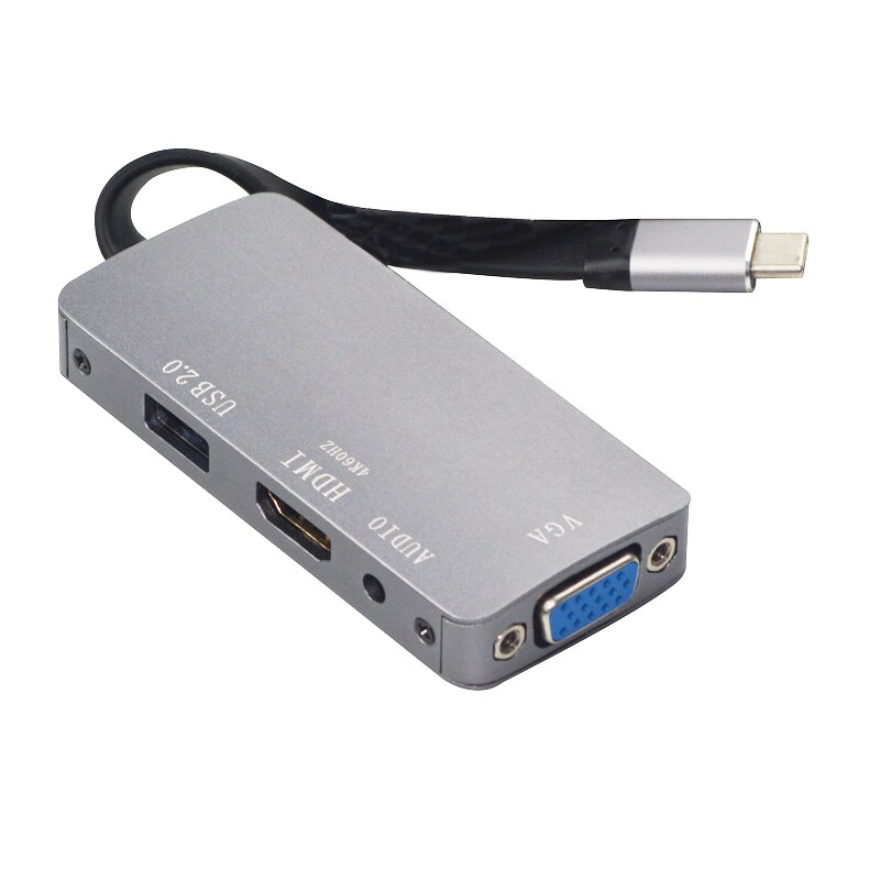 Usb c type c til hdmi vga 3.5mm o adapter 3 in 1 usb 3.1 usb-c konverter kabel til bærbar google