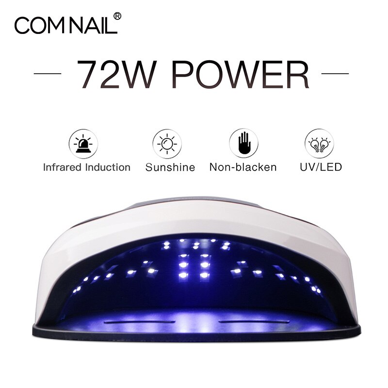 72W T2 2 Hands UV Lamp LED Nail Lamp Nail Dryer For All Gels Polish Light Infrared Sensing 10/30/60/99s Timer Smart For Manicure