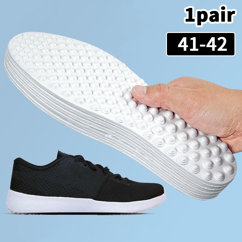 Men & Women Soft Shoe Pads, Finger Pressure Massage Sports Insoles, Relieves Foot Fatigue, for Casual Footwear, 1 Pair.: Pink