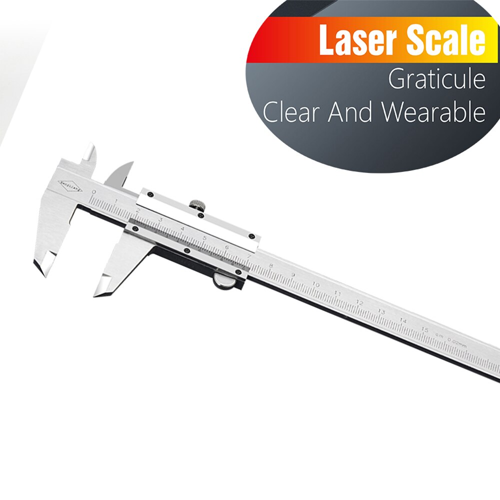High Precision Stainless Steel Vernier Caliper 0-150mm 6" 0.02mm Caliper Measuring Instrument Construction Measuring Tool