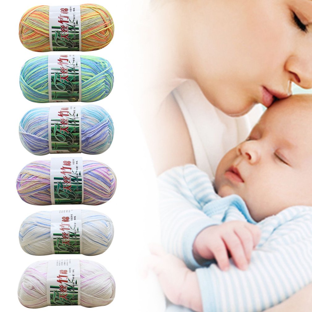 Doux Tencel fil Multi brin fil à tricoter à la main fil Crochet bébé fil laine tissé bambou coton soie ligne tricots
