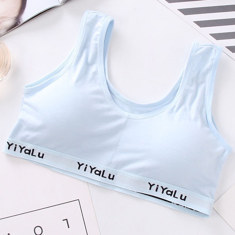 Fille formation lin doux Brassiere Sport fille soutiens-gorge pour ado filles lettre enfants Topic pour adolescents gilet: BU