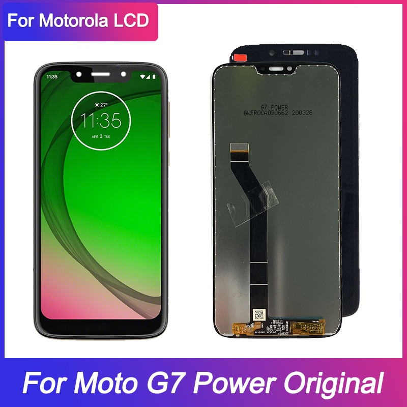 Original For Motorola MOTO G7 Power LCD Display Replacement Touch Screen Digitizer Assemble For Moto G7 Power XT1955