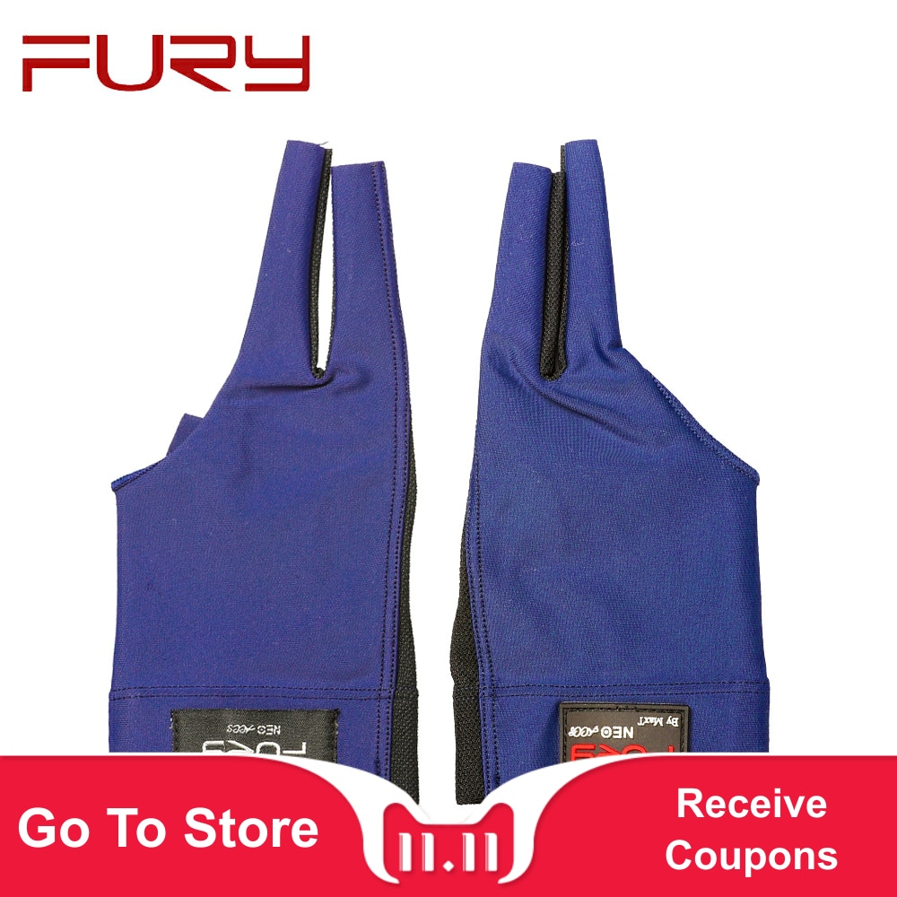 FURY Pool Cue Snooker Three-finger Mitts Gloves Breathable Cotton Left Right Hand Billard Gloves Billar Accessories