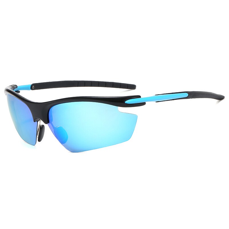 Gafas fotocrómicas de Ciclismo de carreras al aire libre UV400 bicicleta de montaña bicicleta de carretera gafas de sol deportivas de alta definición para bicicleta: Black Blue