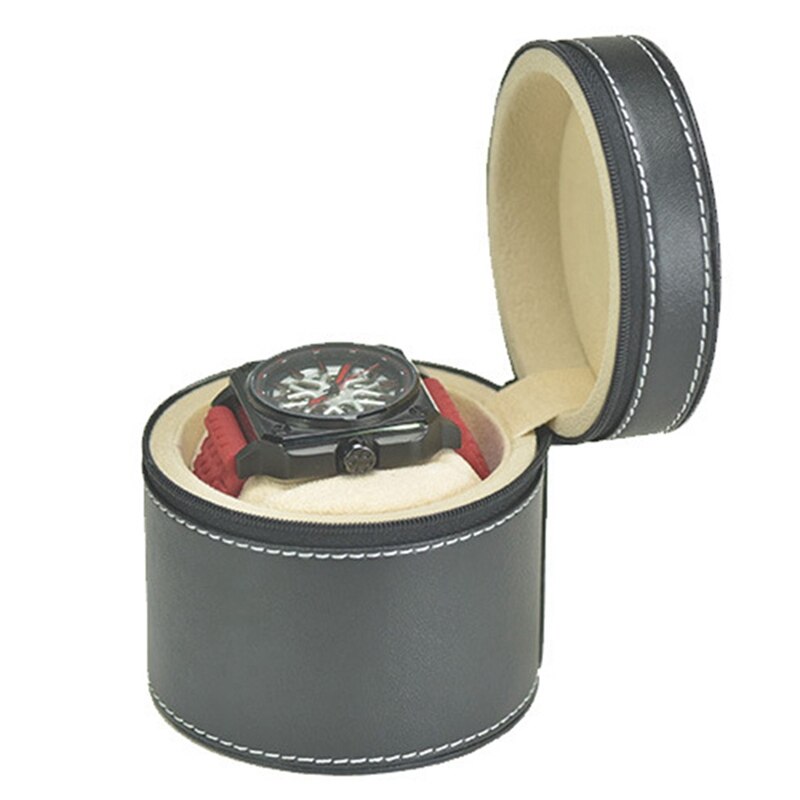 Horloge opbergtas handgemaakte horloge leren tas draagbare horloge opbergdoos reishorloge tas