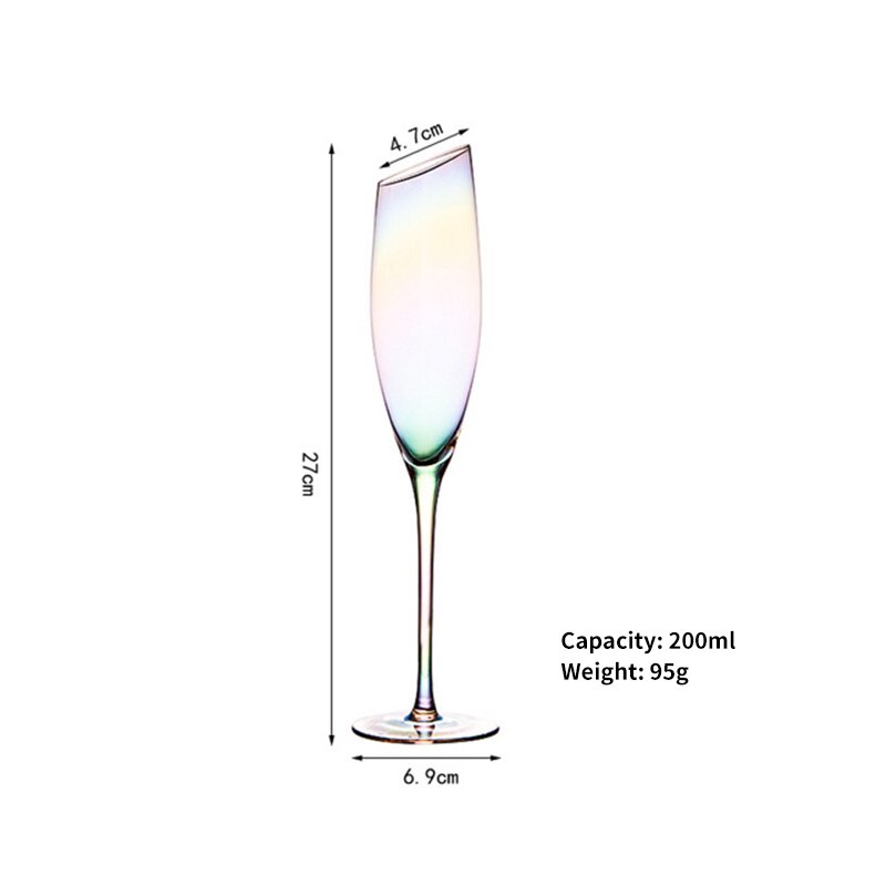 Wind Regenboog Glas Geleidelijke Verandering Zeven Kleur Glasdrinkbeker Noord-europa Verblinden Kleur Wijnglas Champagne Glas Rode Wijn Glas: style4