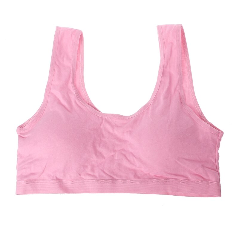 Teenage Kids Girls Underwear Teen Sports Bra Puberty Training Bra Underclothes: Pink