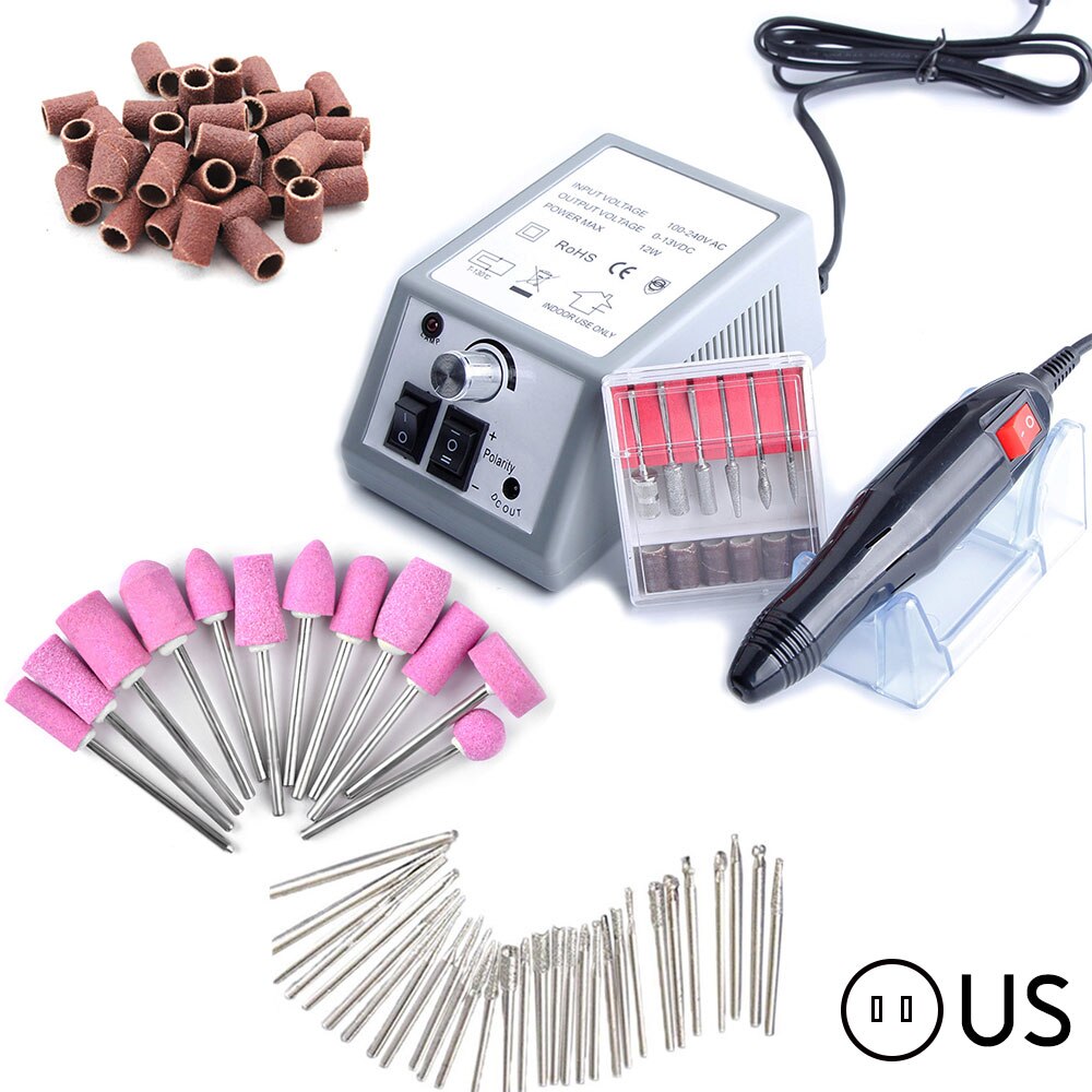 Perceuse à ongles électrique 20000, ensemble de mèches, Machine de manucure, Kit d'outils pour pédicure, lime à ongles électrique, Machine de polissage: ZH5175-8