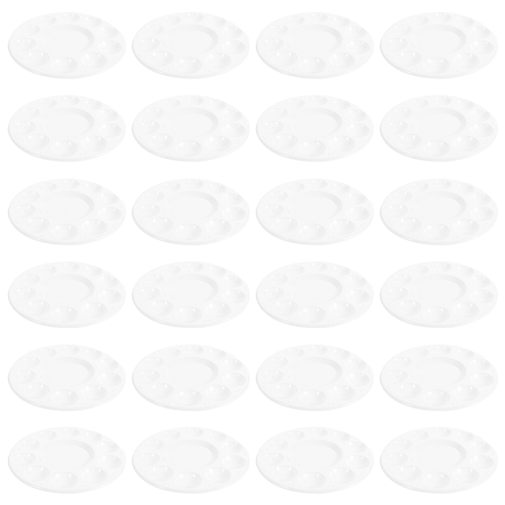 24Pcs Paint Pigment Tray Pigment Pallet Color Mixer Plate Art Student Pallet for School