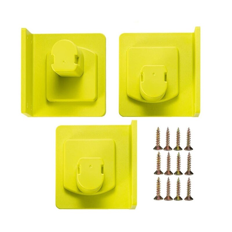 Tools Drill Mount Holder, Fit for Ryobi 18V Tool Holder Dock Hanger: Yellow Green