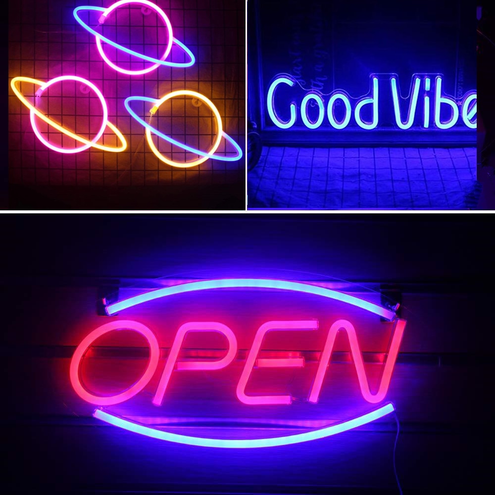 Usb Open Neon Sign Licht Led Neon Lampen Muur Opknoping Decor Romantische Sfeer Licht Voor Thuis Winkel Business Bar Club decoratieve
