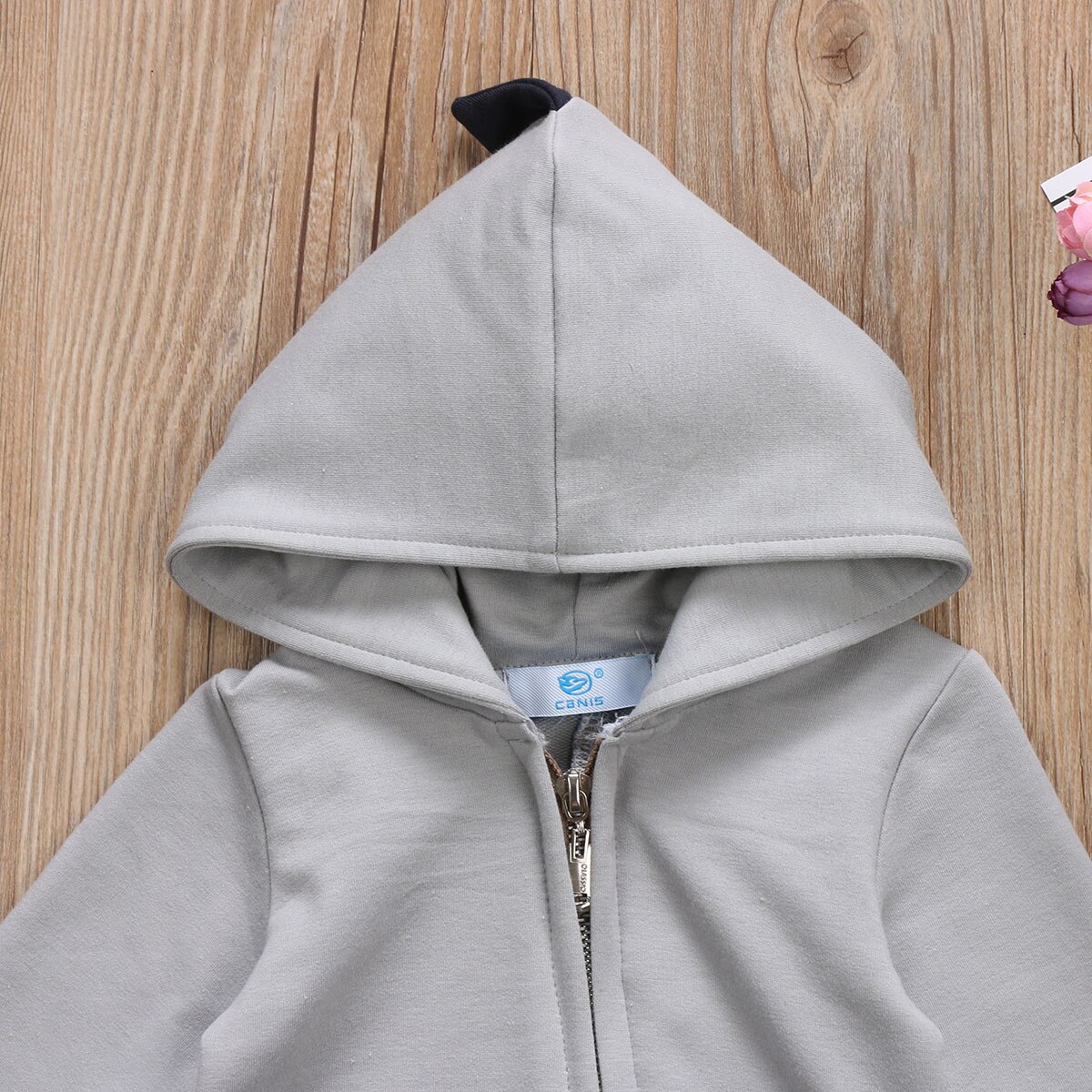 Trendy Dinosaur Lange mouwen Hooded Romper Voor Baby Boy