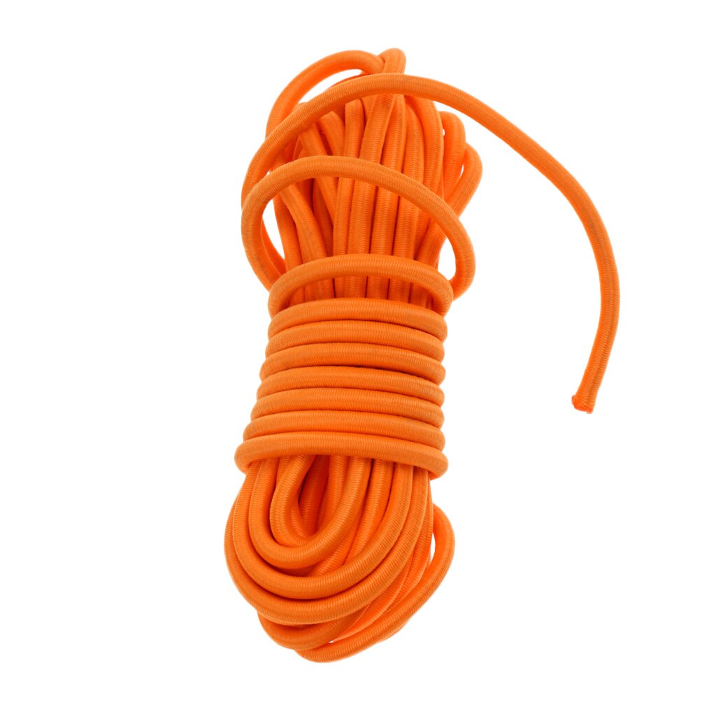 Hoge Sterke 4mm Bungee Cord Marine Grade Zware Shock Touw Tie Down Stretch 10 Meter Marine Boot Kajak touw: Fluorescence Yellow