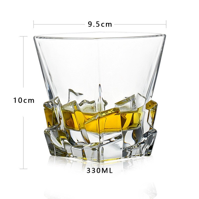Varmebestandig gennemsigtig krystal øl whisky brandy vodka kop multi mønster drinkware bar: Type 3