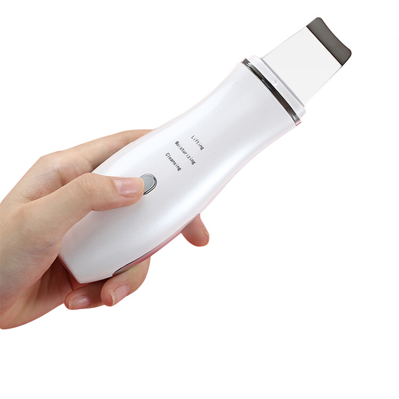 Ultrasonic Face Skin Scrubber Lifting Tightening Facial Cleaning Tool Pore Cleanser EMS Micro-Current Scrubber