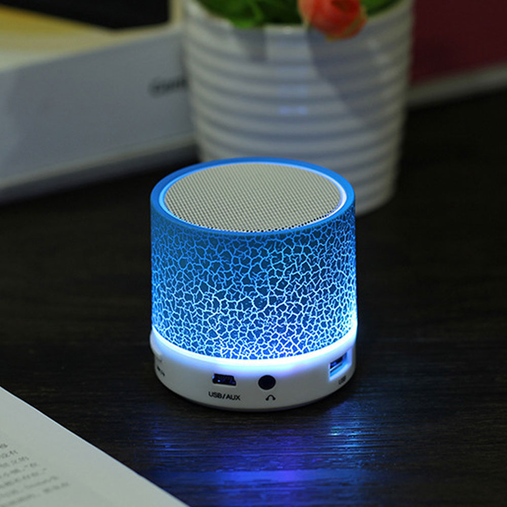 A9 Bluetooth Mini Speaker Wireless LED Light Speakers Support TF Subwoofer Loudspeaker with Hands Free Microphone Music Player
