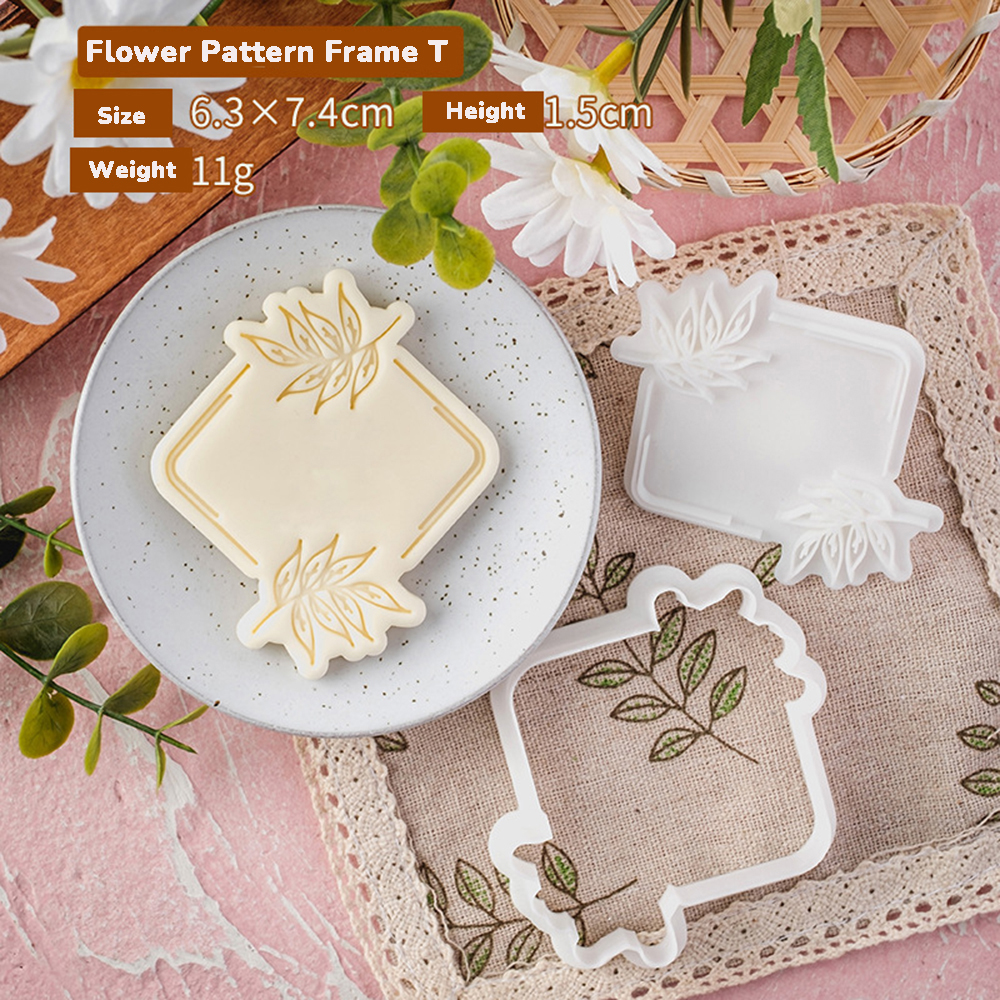 Pattern Blessing Cookie Mold Wedding Birthday Cake Cutting Mold DIY Baking Tool: transparent