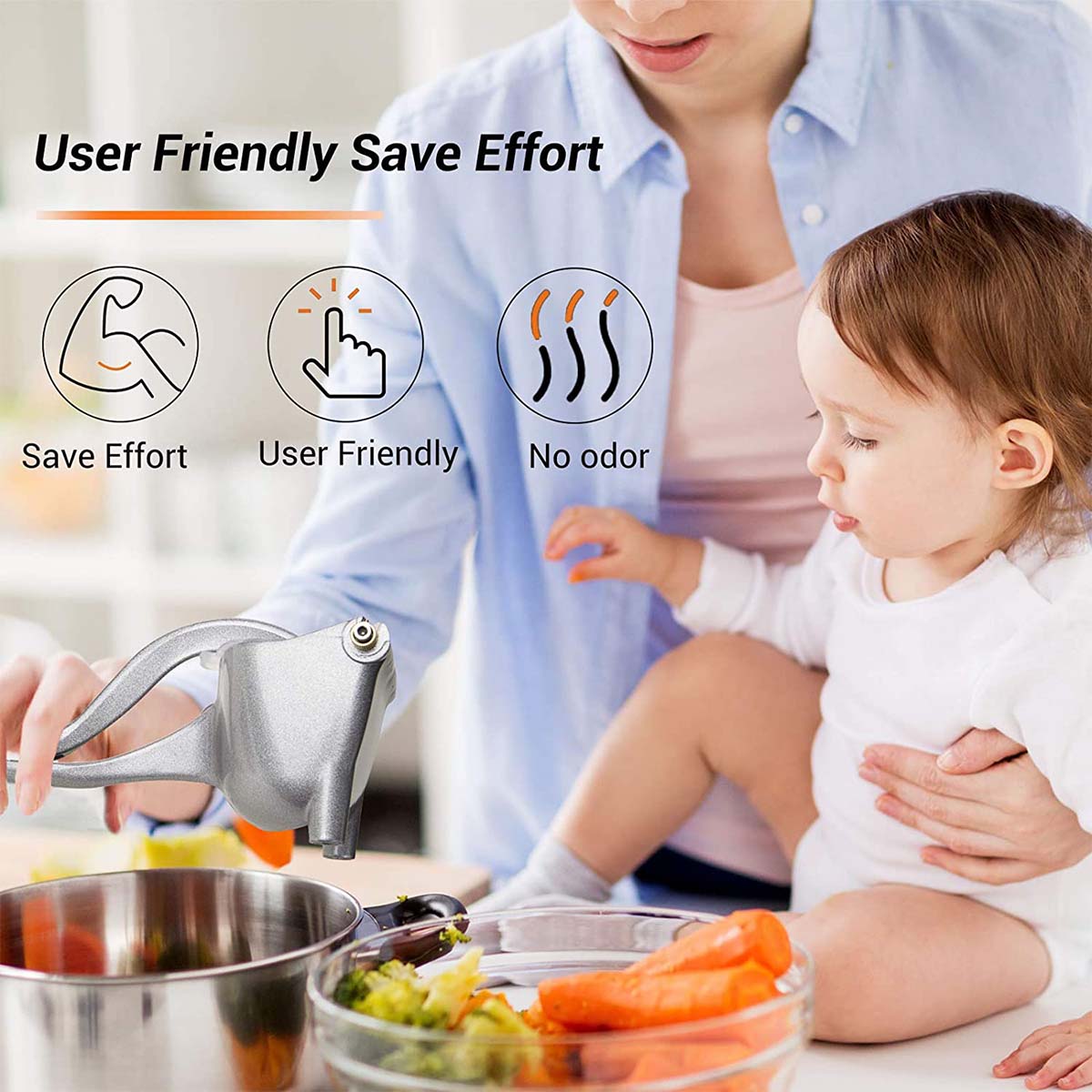 Manual Juicer Aluminum Alloy Hand Press Juice Machine Lemon Apple Orange Pomegranate Fruit Clip Household Kitchen Juicer Tools