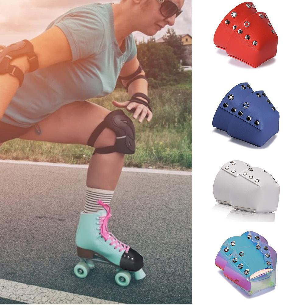 Protectores de puntera para patín de ruedas, protectores de punta de cuero para patinaje sobre hielo, accesorios deportivos, novedad, 1 par