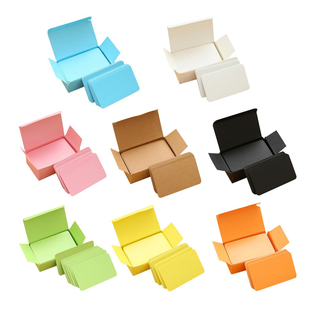 8 Boxes, Paper Blank Index Flash Cards DIY Greeting Quick Message, 90 Sheets Per BOX