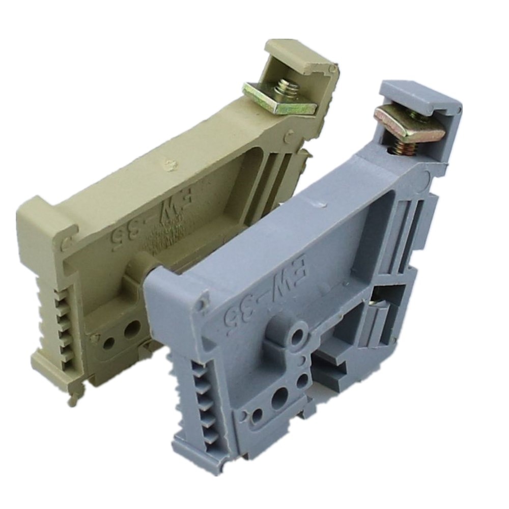10pcs/lot EW-35 universal terminal blocks ending/end stoper DIN Rail End Screw Clamp Terminal Fixed Block Grey