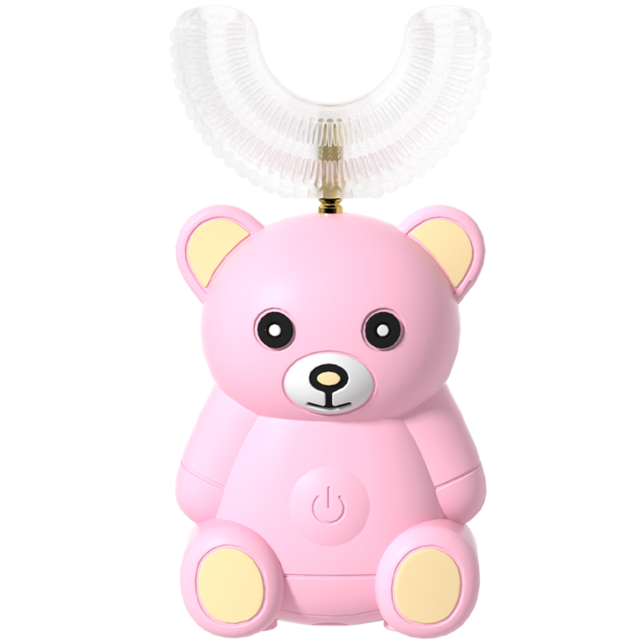 Elektrische Kinderen Brushtooth U/C Siliconen Zachte Borstel Hoofd High-Efficiency 360 Graden Schoonmaken Kinderen Tanden: Normal-1