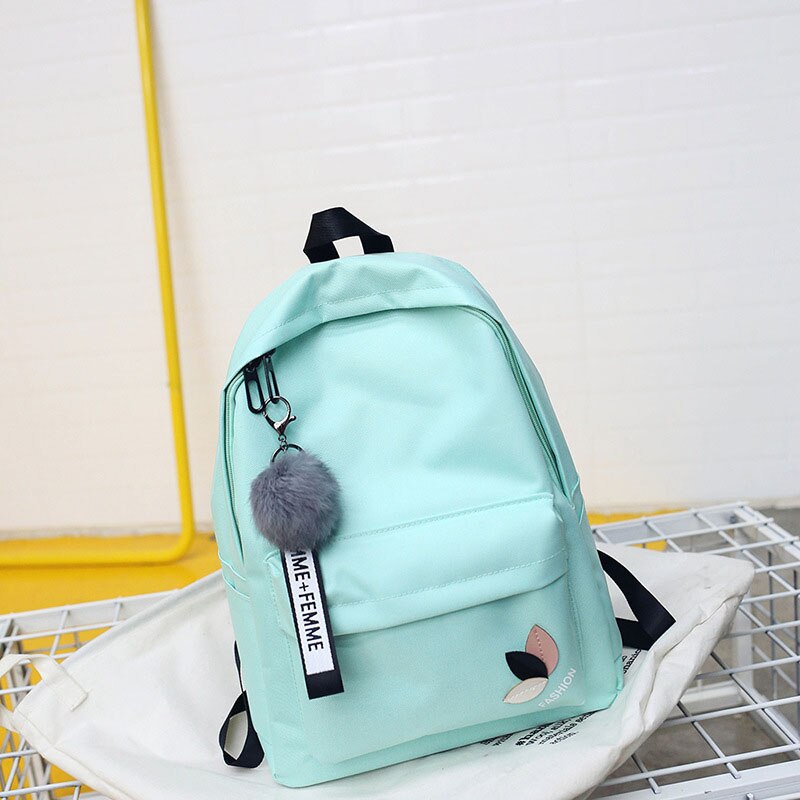 sac à dos en Nylon pour femmes sacs à dos femme sac d'école pour filles sac à dos de sac de voyage étanche Bolsas Mochilas: green